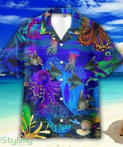 Undersea Octopus Unisex Short Sleeve Shirts Hawaiian Shirt For Men Women Product Photo 1