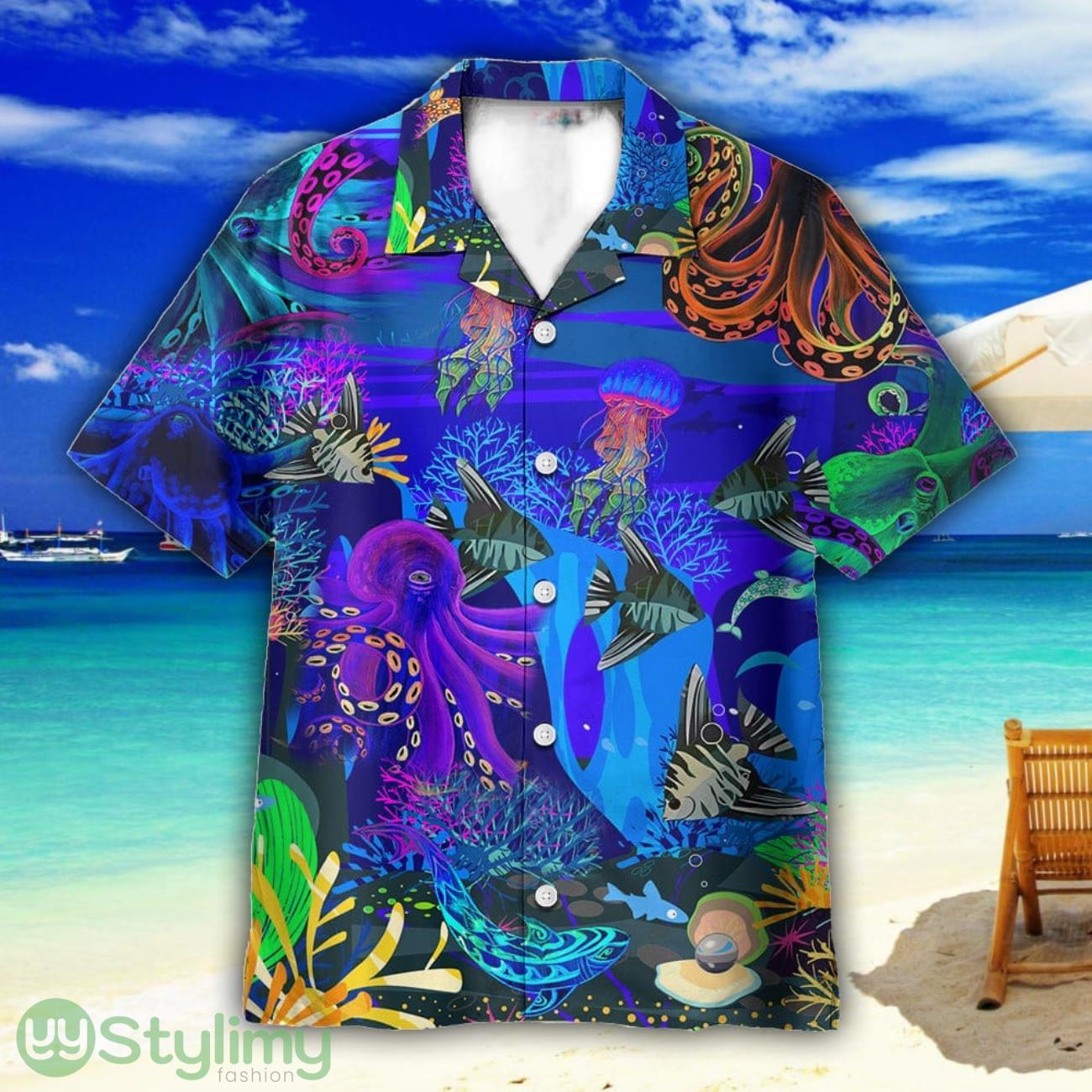 Undersea Octopus Unisex Short Sleeve Shirts Hawaiian Shirt For Men Women 3 Undersea Octopus Unisex Short Sleeve Shirts Hawaiian Shirt For Men Women Product Photo 1
