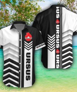 Ursus White Hawaiian Shirt Shorts Sleeve Beach Shirt Custom Name Product Photo 1
