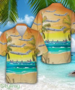 US Air Force 535th Airlift Squadron C-17 Globemaster III Hawaiian Shirt Product Photo 1