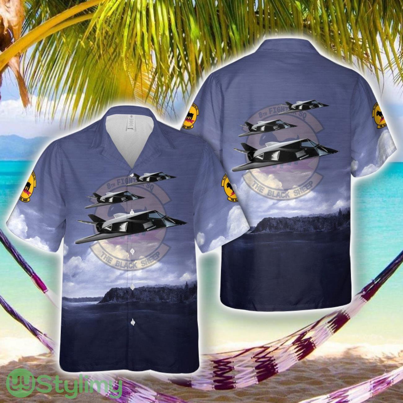 US Air Force 8th Fighter Squadron F-117 Nighthawk Hawaiian Shirt Aloha Summer Vacation Gift 2 US Air Force 8th Fighter Squadron F-117 Nighthawk Hawaiian Shirt Aloha Summer Vacation Gift Product Photo 1