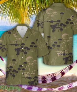 US Army Paratroopers With The 82nd Airborne Division Parachute Silhouettes Hawaiian Shirt Aloha Summer Vacation Gift Product Photo 1