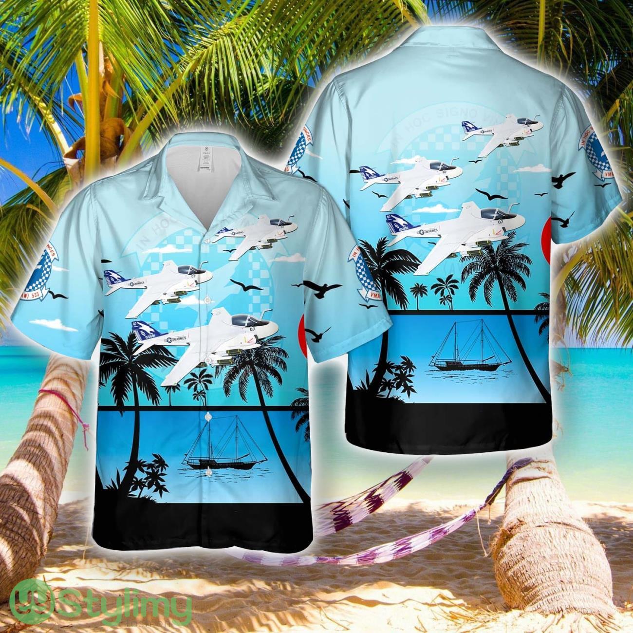 US Marine Corps VMA(AW)-533 Hawks A-6E Intruder Hawaiian Shirt Aloha Summer Vacation Gift 2 US Marine Corps VMA(AW)-533 Hawks A-6E Intruder Hawaiian Shirt Aloha Summer Vacation Gift Product Photo 1