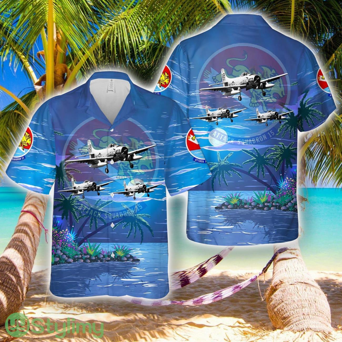 U.S. Navy Douglas AD-6 Skyraider (BuNo 139776) of Attack Squadron 15 (VA-15) Valions Hawaiian Shirt Aloha Summer Vacation Gift 2 U.S. Navy Douglas AD-6 Skyraider (BuNo 139776) of Attack Squadron 15 (VA-15) Valions Hawaiian Shirt Aloha Summer Vacation Gift Product Photo 1