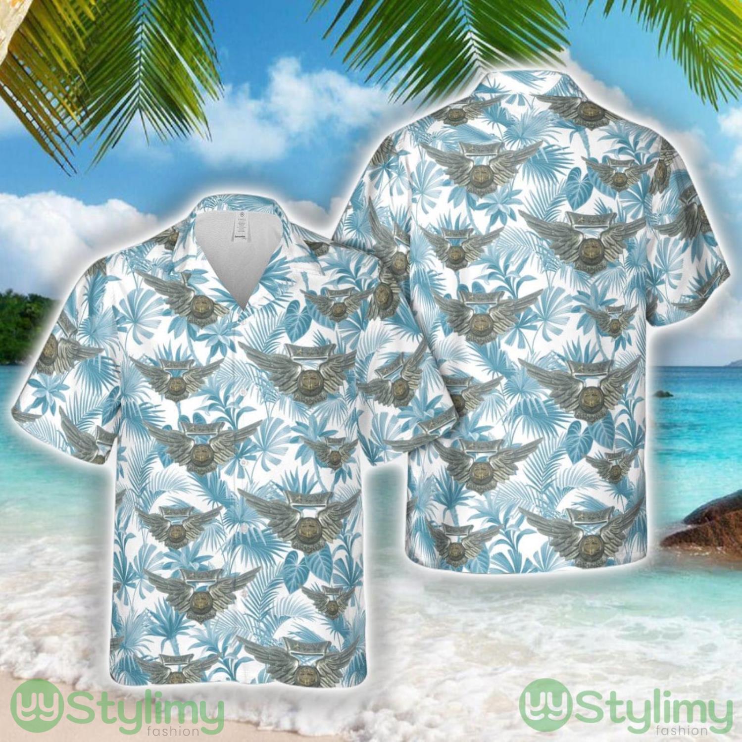 US Navy Naval Combat Air Crew Wings with threee stars WW2 3D Hawaiian Shirt Unisex For Men Women Summer Holiday 2 US Navy Naval Combat Air Crew Wings with threee stars WW2 3D Hawaiian Shirt Unisex For Men Women Summer Holiday Product Photo 1