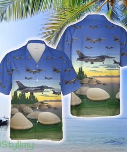 USAF 16th Weapons Squadron F-16C Fighting Falcon Hawaiian Shirt - USAF 16th Weapons Squadron F-16C Fighting Falcon Hawaiian Shirt