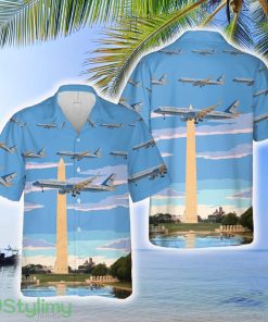 USAF 1st Airlift Squadron Boeing C-32A Hawaiian Shirt - USAF 1st Airlift Squadron Boeing C-32A Hawaiian Shirt