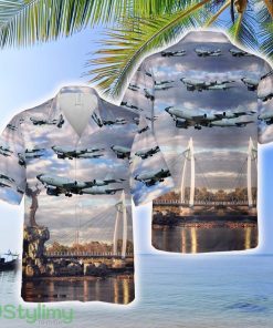 USAF 22d Air Refueling Wing Boeing KC-135R Stratotanker Hawaiian Shirt - USAF 22d Air Refueling Wing Boeing KC-135R Stratotanker Hawaiian Shirt