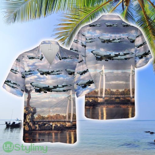 USAF 22d Air Refueling Wing Boeing KC-135R Stratotanker Hawaiian Shirt - USAF 22d Air Refueling Wing Boeing KC-135R Stratotanker Hawaiian Shirt