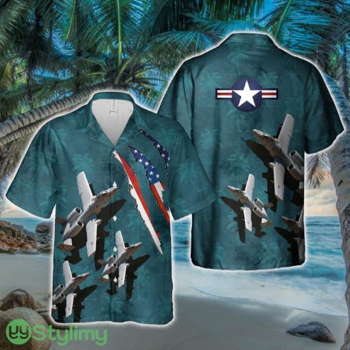 USAF Fairchild A-10C Thunderbolt II Hawaiian Shirt - USAF Fairchild A-10C Thunderbolt II Hawaiian Shirt