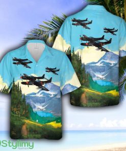 USAF North American F-82 Twin Mustang night fighter Hawaiian Shirt - USAF North American F-82 Twin Mustang night fighter Hawaiian Shirt