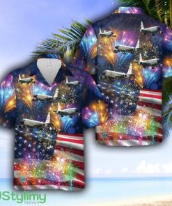 USAF RC-135 Rivet Joint Recon Airplane, 4th Of July Hawaiian Shirt - USAF RC-135 Rivet Joint Recon Airplane, 4th Of July Hawaiian Shirt