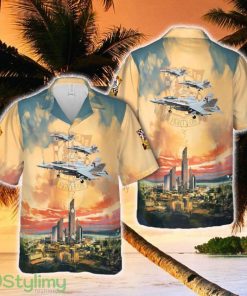 USMC Marine Fighter Attack Squadron 312 (VMFA-312) Checkerboards F A-18C Hawaiian Shirt - USMC Marine Fighter Attack Squadron 312 (VMFA-312) Checkerboards F A-18C Hawaiian Shirt