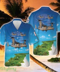 USMC Marine Medium Tiltrotor Squadron 161 VMM-161 'Greyhawks' MV-22B Osprey Hawaiian Shirt - USMC Marine Medium Tiltrotor Squadron 161 VMM-161 'Greyhawks' MV-22B Osprey Hawaiian Shirt