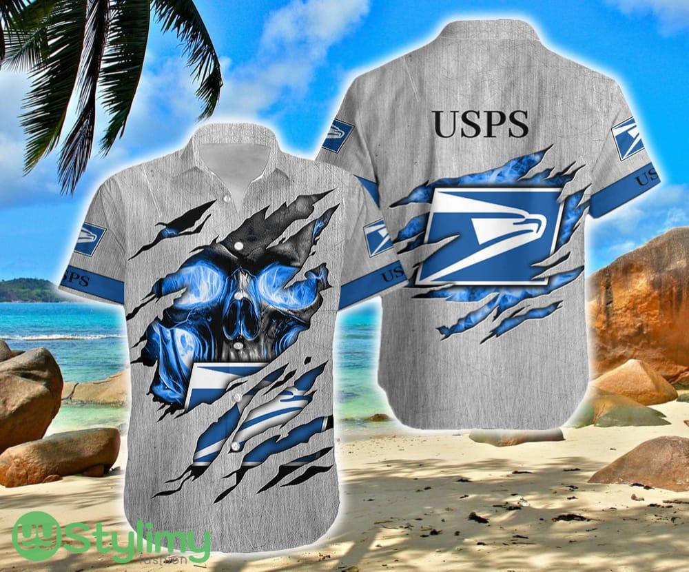 USPS Logo Brand Hawaiian Shirt Skull Gift Summer 1 USPS Logo Brand Hawaiian Shirt Skull Gift Summer - USPS Logo Brand Hawaiian Shirt Skull Gift Summer