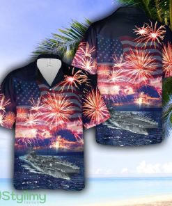USS Carl Vinson, 4th Of July Hawaiian Shirt - USS Carl Vinson, 4th Of July Hawaiian Shirt