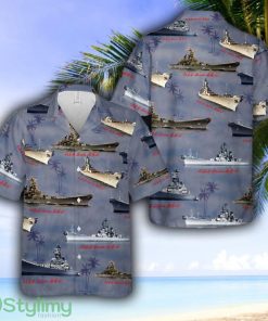 USS Iowa (BB-61) Hawaiian Shirt - USS Iowa (BB-61) Hawaiian Shirt
