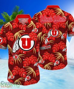 Utah Utes NCAA2 Leave Pattern All Over Printed 3D Hawaiian Shirt Product Photo 1