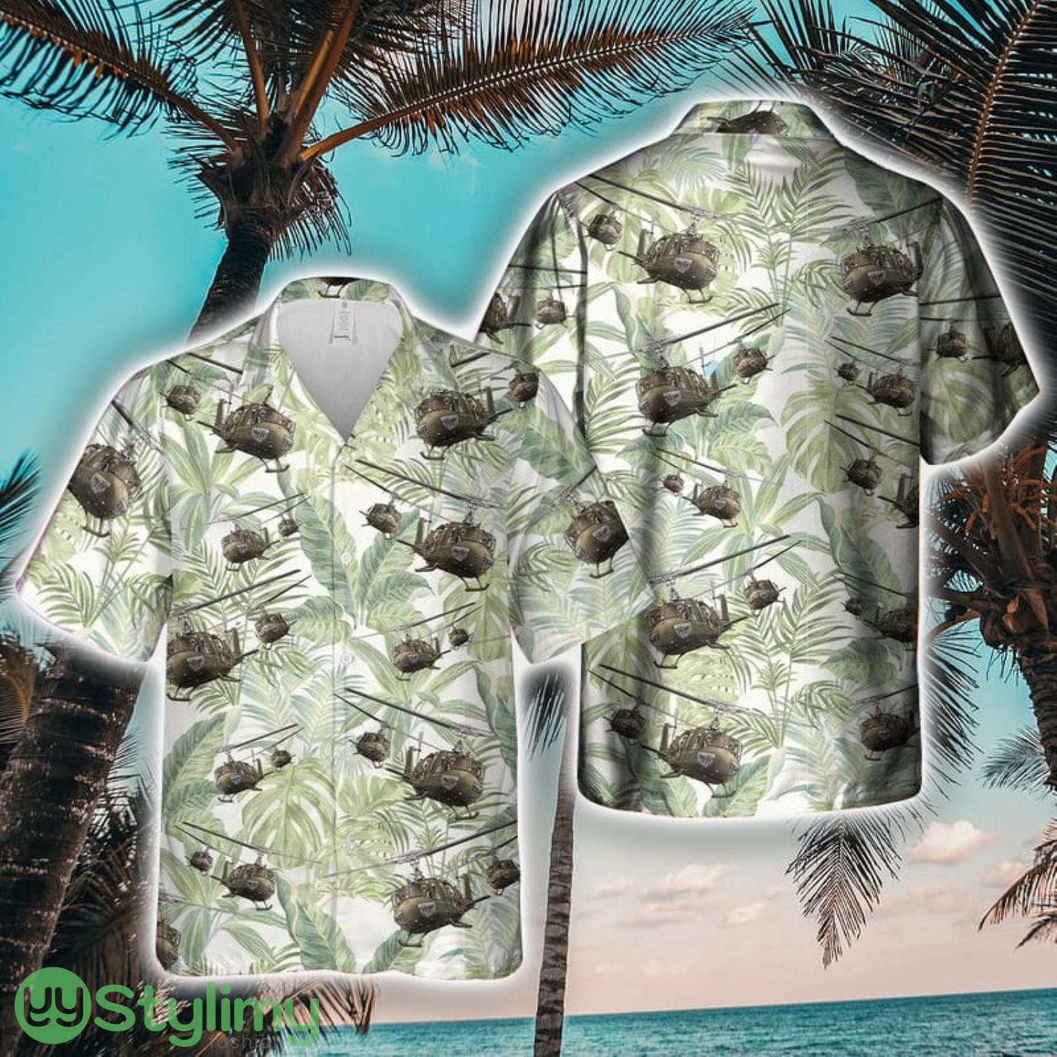 Vietnam Era UH-1 Huey Helicopter Hawaiian Shirt Unique Gift 2 Vietnam Era UH-1 Huey Helicopter Hawaiian Shirt Unique Gift Product Photo 1