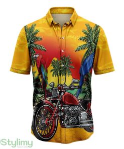Vintage Motorcycle Aloha Cute Summer Gift 3D Hawaiian Shirt Product Photo 1