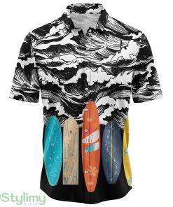Vintage Surfboard Hawaiian Shirt Short Sleeves Shirt Beach Gift Product Photo 1