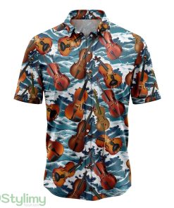 Violin For Summer Aloha Cute Summer Gift 3D Hawaiian Shirt Product Photo 1