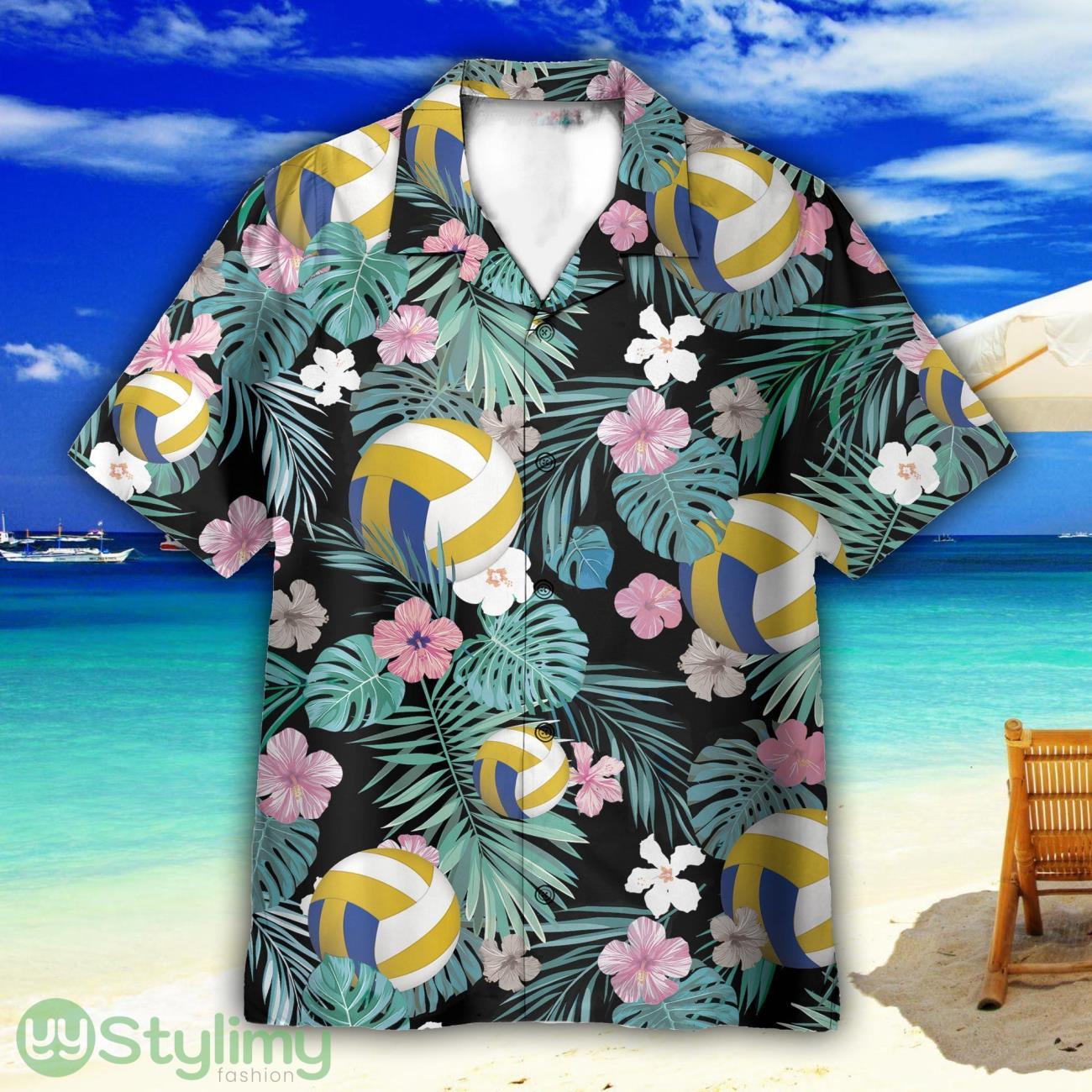 Volleyball Tropical Leaves Pattern Hawaiian Shirt For Men Women 2 Volleyball Tropical Leaves Pattern Hawaiian Shirt For Men Women Product Photo 1
