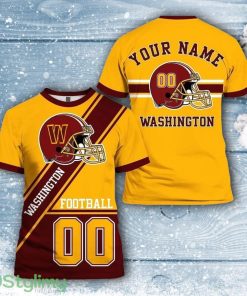 Washington Commanders All Over Printed Custom Name And Number Nfl 3D Printed Shirt For Big Fans Product Photo 1