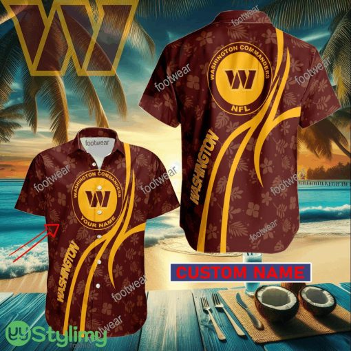 Washington Commanders Custom Name Hawaiian Shirt New For Men Women Fans Gift