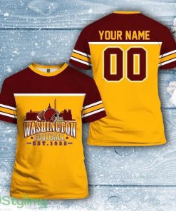 Washington Commanders Nfl 3D All Over Printed T Shirts Custom Name And Number Shirts For Awesome Fans Product Photo 1