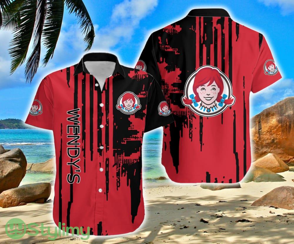 Wendy's Unisex Logo Brand Pattern Hawaiian Shirt Gift Summer For Men Women 2 wendys unisex logo brand pattern hawaiian shirt gift summer for men women