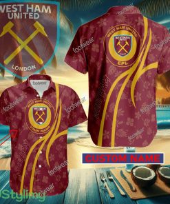 West Ham United Custom Name Hawaiian Shirt New For Men Women Fans Gift - West Ham United Custom Name Hawaiian Shirt New For Men Women Fans Gift