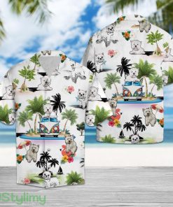 West Highland White Terrier Vacation 3D Aloha Hawaiian Shirt For Men And Women Product Photo 1