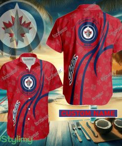 Winnipeg Jets Custom Name Hawaiian Shirt New For Men Women Fans Gift - Winnipeg Jets Custom Name Hawaiian Shirt New For Men Women Fans Gift