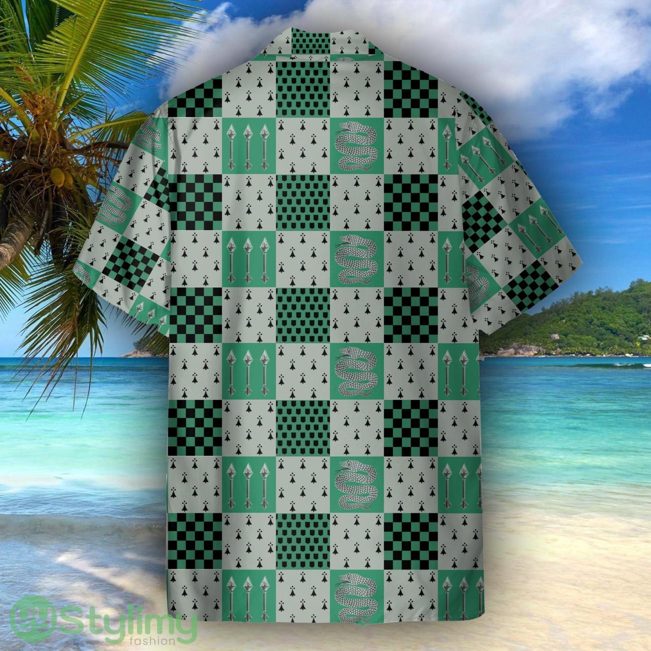 Wizard And Witch Slytherin House Cosplay Costume Hawaiian Shirt For Men Women 2 Wizard And Witch Slytherin House Cosplay Costume Hawaiian Shirt For Men Women Product Photo 2