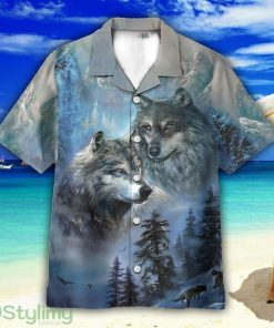 Wolf Couple Best Gift For Animal Lover Hawaiian Shirt For Men Women Product Photo 1