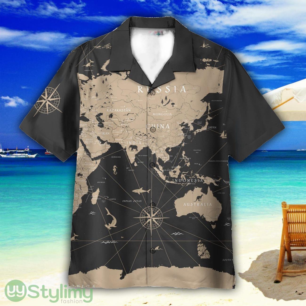 World Map Vintage Unisex Short Sleeve Shirts Hawaiian Shirt For Men Women 3 World Map Vintage Unisex Short Sleeve Shirts Hawaiian Shirt For Men Women Product Photo 1