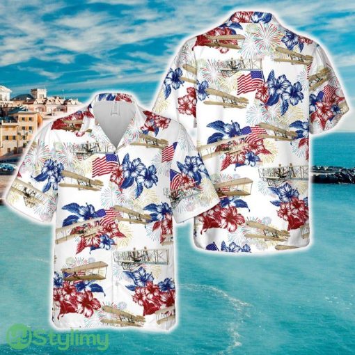 Wright Flyer 4th Of July Hawaiian Shirt - Wright Flyer 4th Of July Hawaiian Shirt