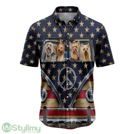 Yorkshire Terrier Flag Hippie Bus Hawaiian Shirt For Men And Women Product Photo 1
