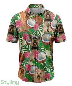 Yorkshire Terrier Tropical Coconut Hawaiian Shirt Short Sleeves Shirt Beach Gift Product Photo 1