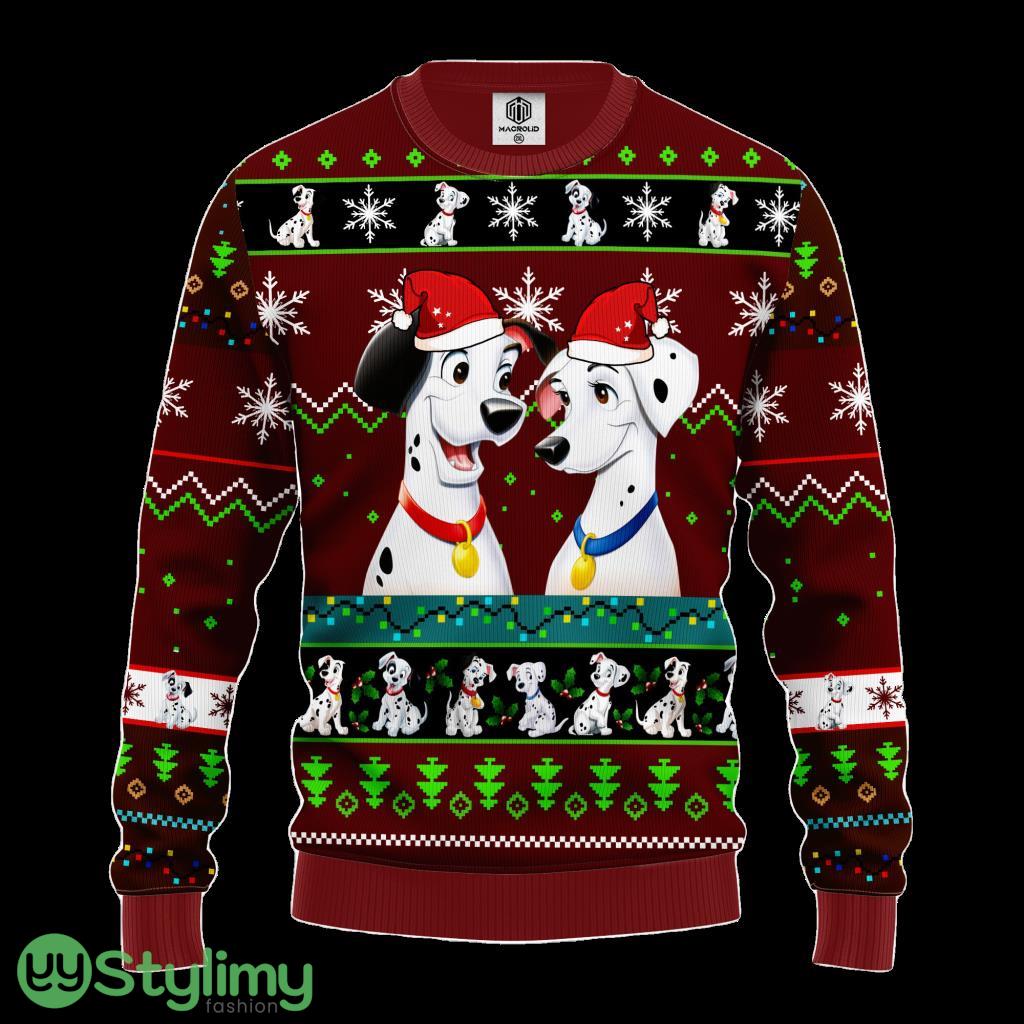 101 Dalmatians Ugly Christmas Sweater Red 1 For Men And Women 3D Printed 4 101 Dalmatians Ugly Christmas Sweater Red 1 For Men And Women 3D Printed Product Photo 1