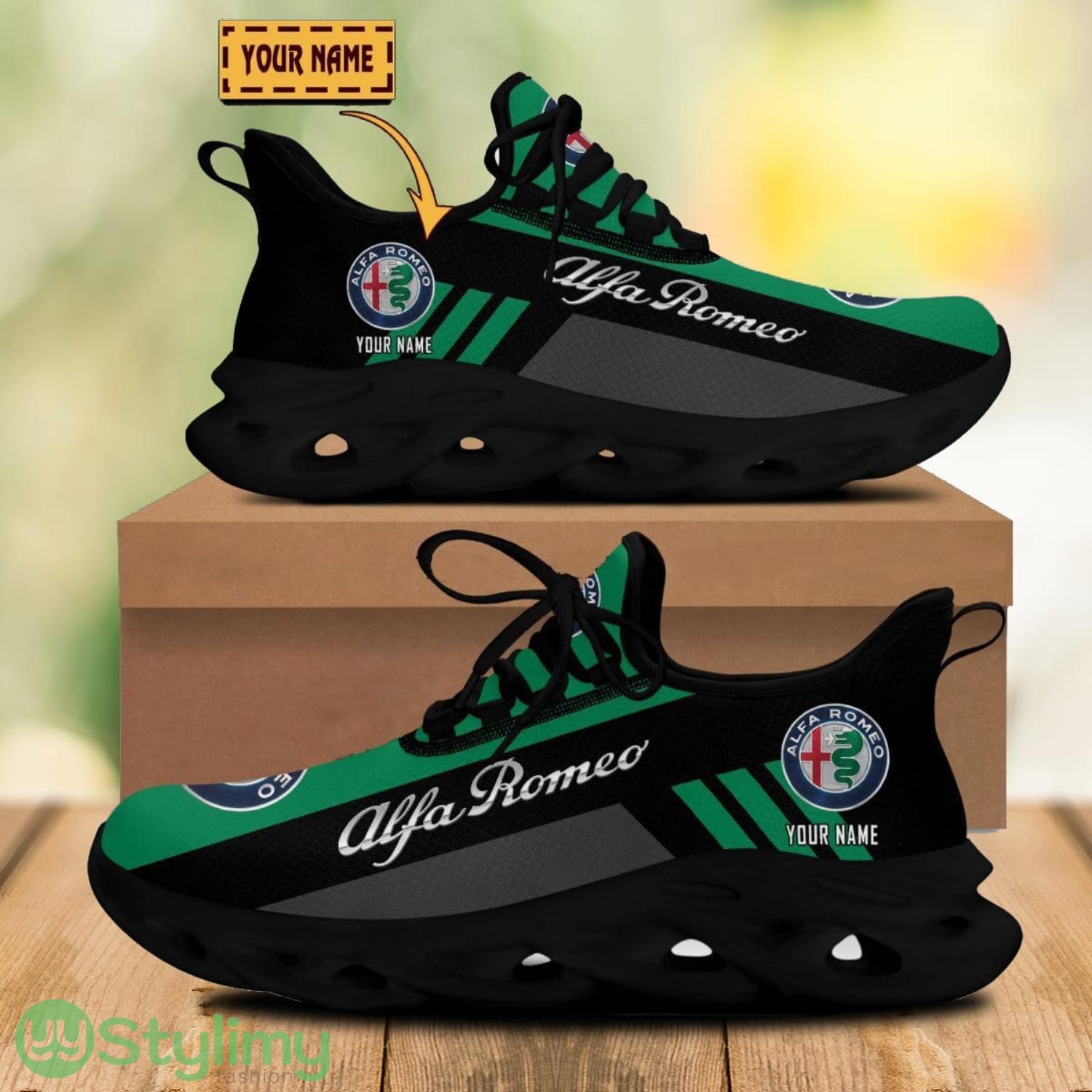 Alfa Romeo Personalized Name Max Soul Shoes Car Logo Running Sneakers For Men And Women 4 Alfa Romeo Personalized Name Max Soul Shoes Car Logo Running Sneakers For Men And Women Product Photo 1