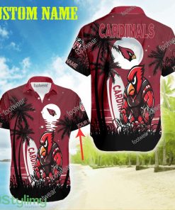 Arizona Cardinals Mascot Tree Exotic New AOP Hawaiian Shirt Gift For Fans Custom Name - Arizona Cardinals Mascot Tree Exotic New AOP Hawaiian Shirt Gift For Fans Custom Name