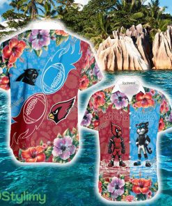 Arizona Cardinals VS Carolina Panthers Exotic New AOP Hawaiian Shirt Gift For Fans - Arizona Cardinals VS Carolina Panthers Exotic New AOP Hawaiian Shirt Gift For Fans