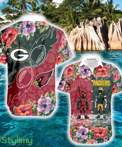 Arizona Cardinals VS Green Bay Packers Luau 3D Hawaiian Shirt Gift For Fans - Arizona Cardinals VS Green Bay Packers Luau 3D Hawaiian Shirt Gift For Fans