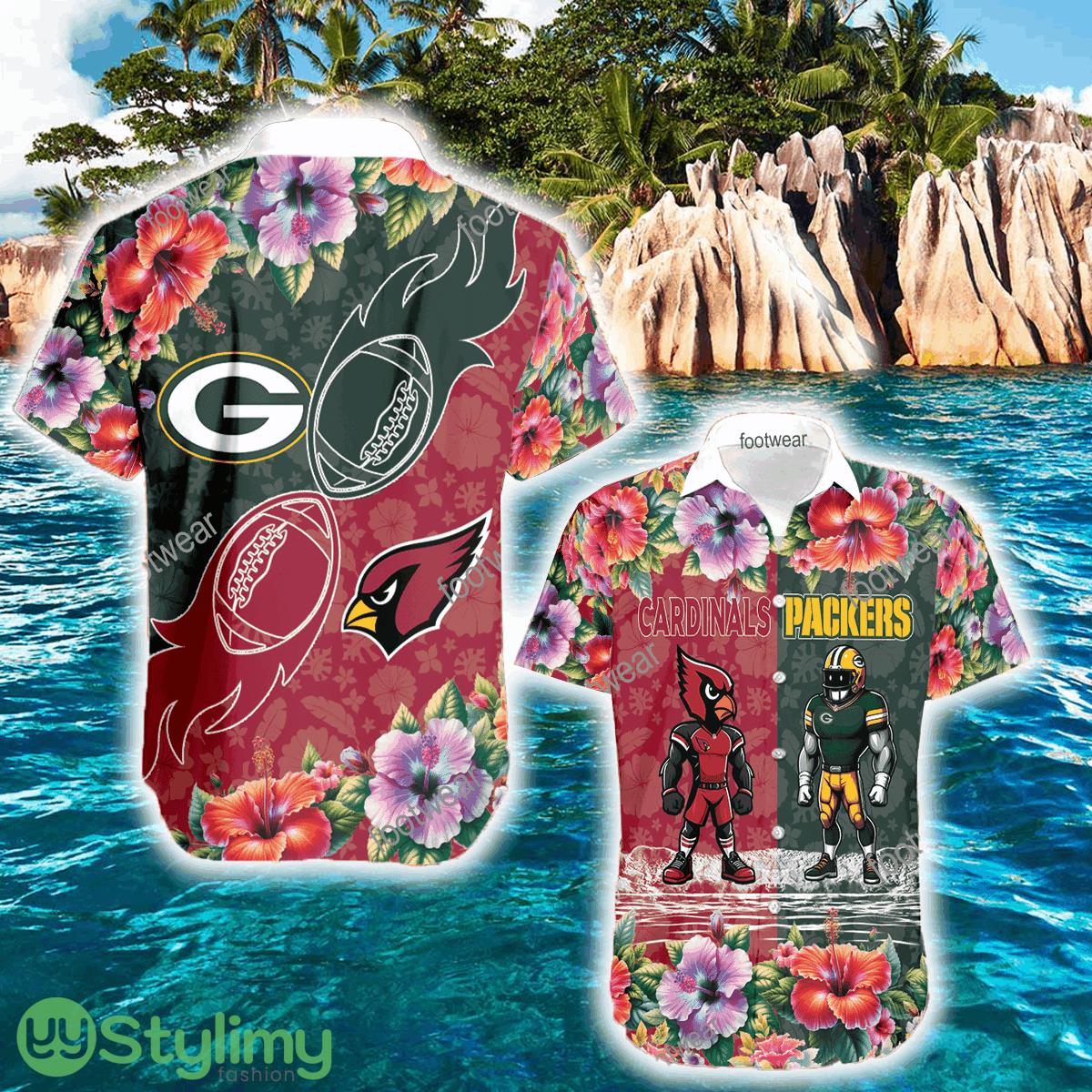 Arizona Cardinals VS Green Bay Packers Luau 3D Hawaiian Shirt Gift For Fans 2 Arizona Cardinals VS Green Bay Packers Luau 3D Hawaiian Shirt Gift For Fans - Arizona Cardinals VS Green Bay Packers Luau 3D Hawaiian Shirt Gift For Fans