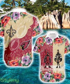 Arizona Cardinals VS New Orleans Saints Palm Beach Hawaiian Shirt For Men And Women - Arizona Cardinals VS New Orleans Saints Palm Beach Hawaiian Shirt For Men And Women