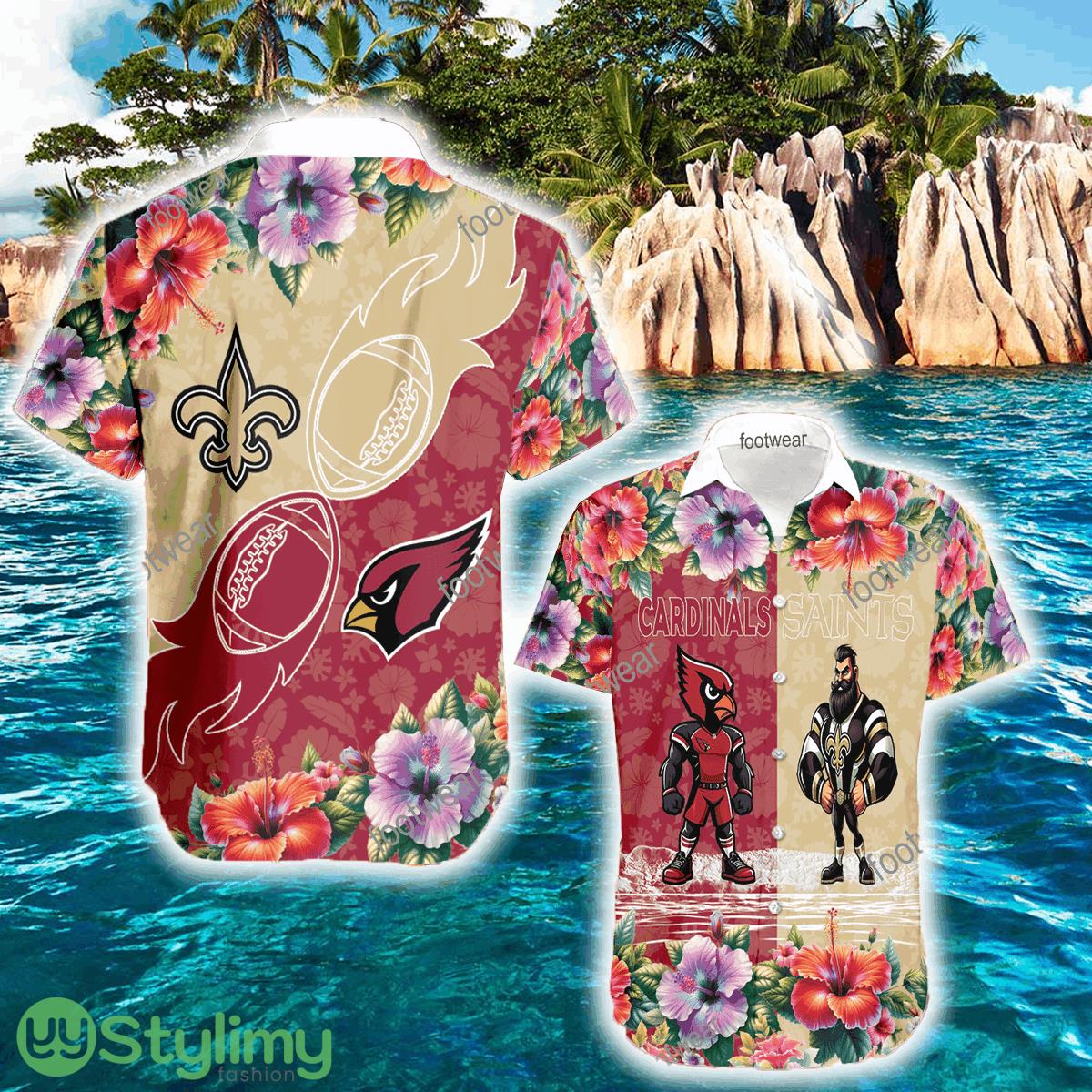 Arizona Cardinals VS New Orleans Saints Palm Beach Hawaiian Shirt For Men And Women 2 Arizona Cardinals VS New Orleans Saints Palm Beach Hawaiian Shirt For Men And Women - Arizona Cardinals VS New Orleans Saints Palm Beach Hawaiian Shirt For Men And Women