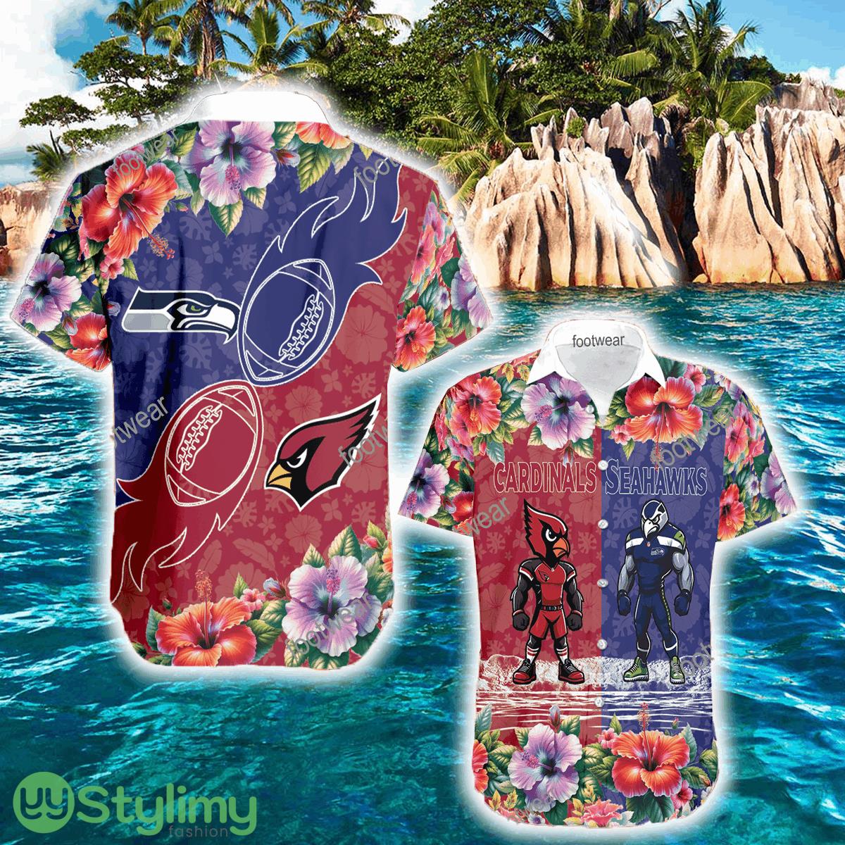 Arizona Cardinals VS Seattle Seahawks Print Logo All Over Print Hawaiian Shirt For Men And Women 2 Arizona Cardinals VS Seattle Seahawks Print Logo All Over Print Hawaiian Shirt For Men And Women - Arizona Cardinals VS Seattle Seahawks Print Logo All Over Print Hawaiian Shirt For Men And Women