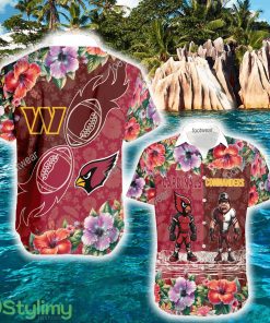 Arizona Cardinals VS Washington Commanders Retro Aloha Hawaiian Shirt For Summer - Arizona Cardinals VS Washington Commanders Retro Aloha Hawaiian Shirt For Summer